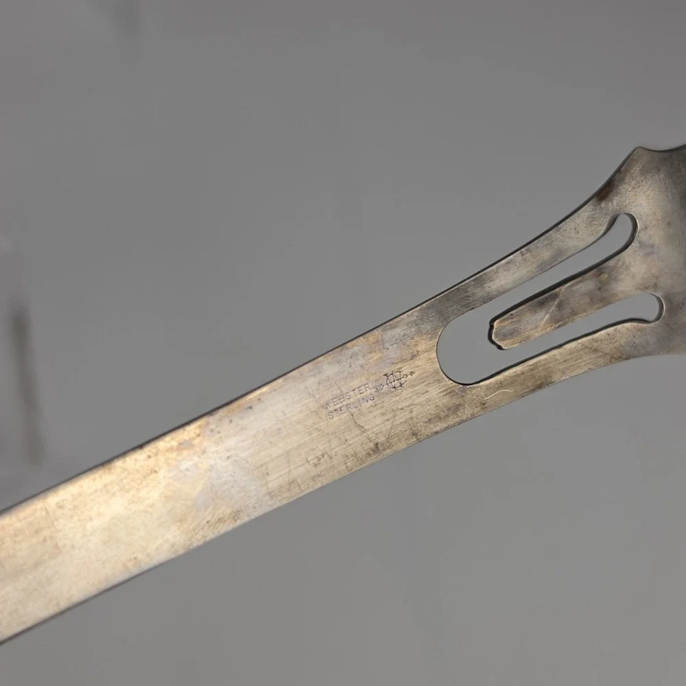 Vintage Webster Sterling Silver Pierced Handle Letter Opener Monogrammed M Desk